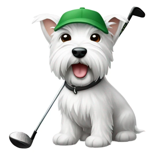 westie golf related emojis sticker