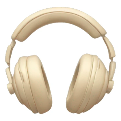 headphones for music Beige Aesthetic sticker