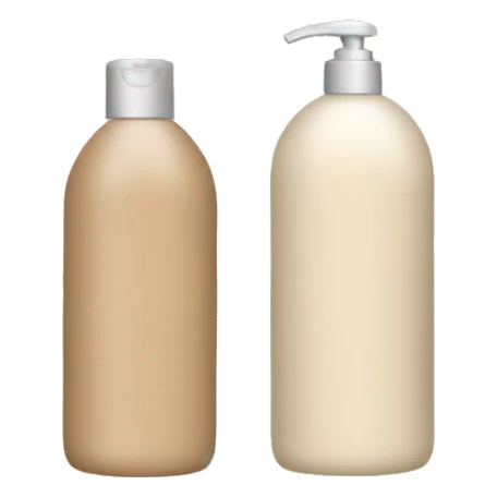 hair shampoo and conditioner bottle beige sticker