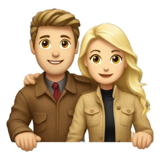 Couple on the top of Eiffel Tower  sticker