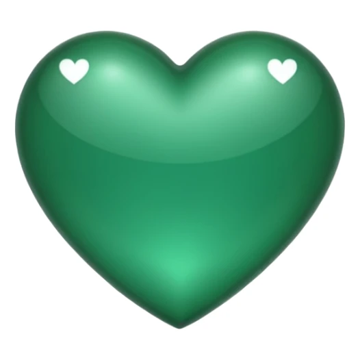Emerald green heart emoji sticker