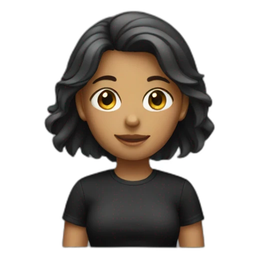 Girl in a black t-shirt  sticker