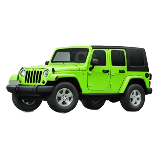 a jeep lime green color sticker