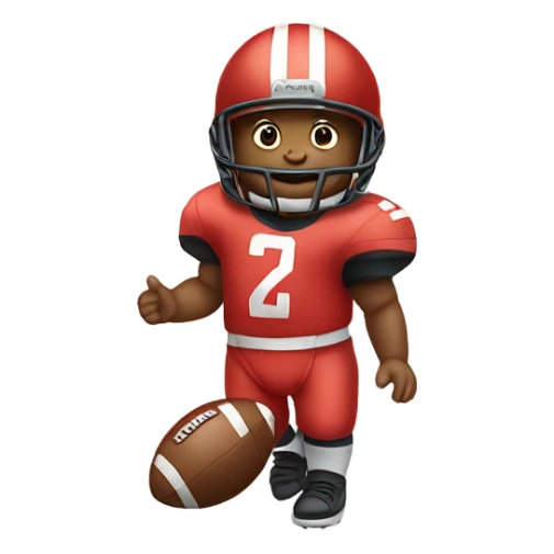 Baby as a football player  sticker