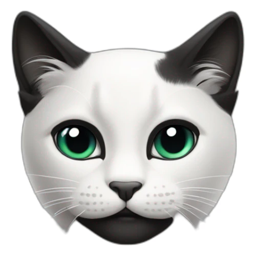 Gato blanco y negro con una corona sticker