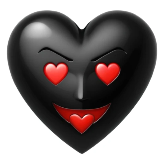 villain themed heart with a shadow sticker
