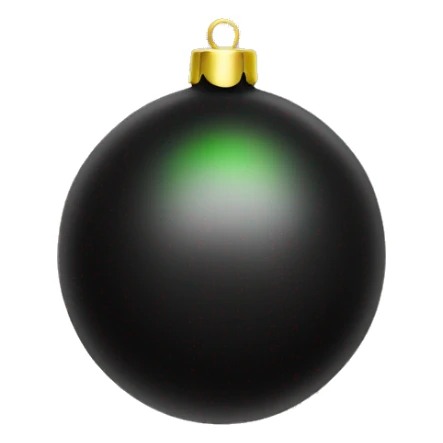 Christmas tree toy in the form of a ball black sticker