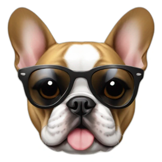 french bulldog with sunglasess sticker