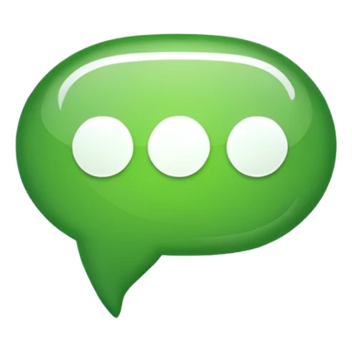green speech bubble emoji containing white checkmark no face sticker