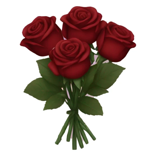 Bouquet of dark red roses sticker