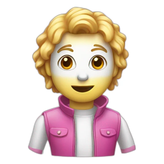 pink and white animatronic sticker sticker