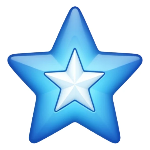 Create a verified badge a blue star with a white verified sign in middle sticker