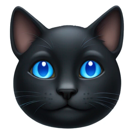 Black cat with blue eyes sleeping sticker