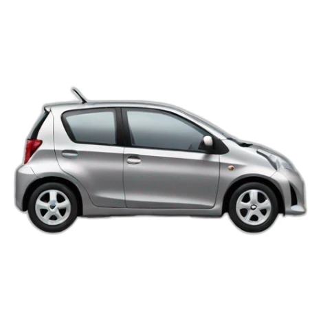 Toyota Passo as a car emoji in silver color sticker