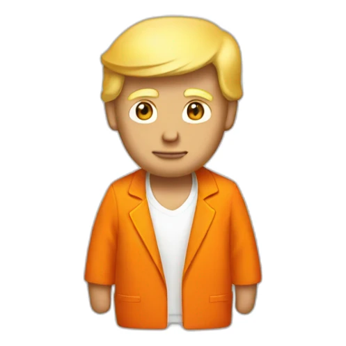 Donald Trump in orange jumpsuit sticker