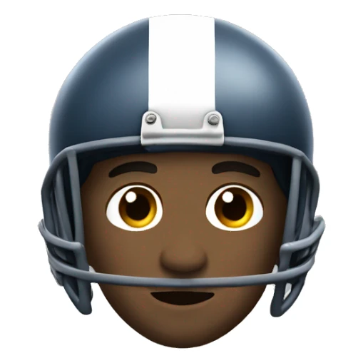 Man wearing a football helmet sticker