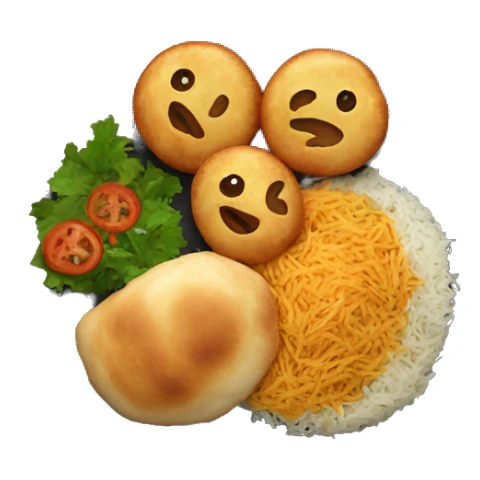 PAKISTANI FOOD ON A black PLATE sticker