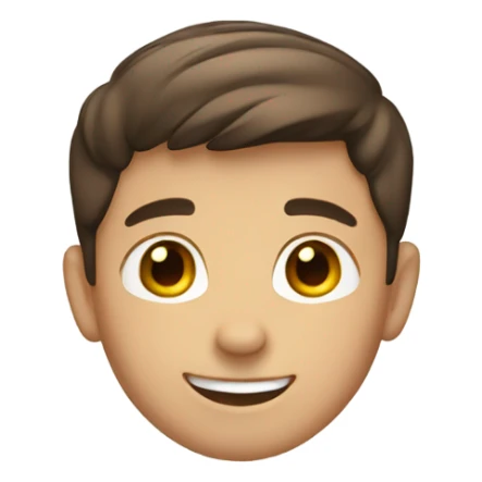 Smiling Boy with Short Brown Hair  sticker