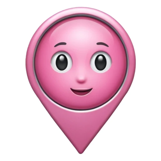 create a cute pink location pin without faces in the middle and not heart shaped  sticker