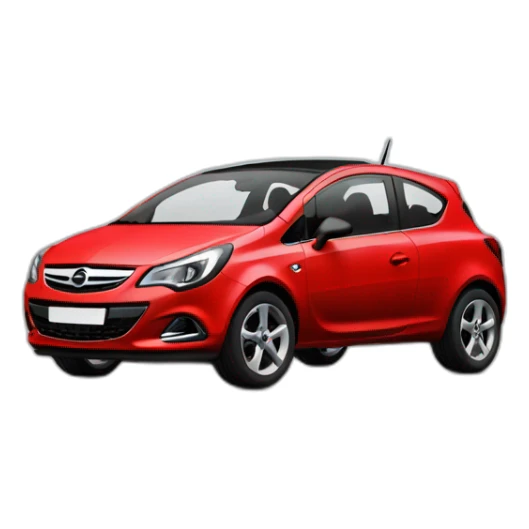 red and black opel corsa f sticker