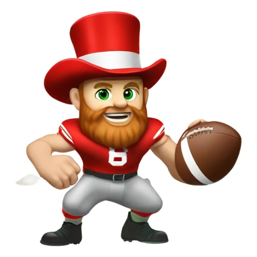 Ohio state football player punching a leprechaun  sticker