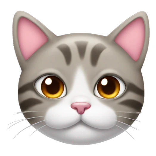 Cat face with heart eyes and bow sticker