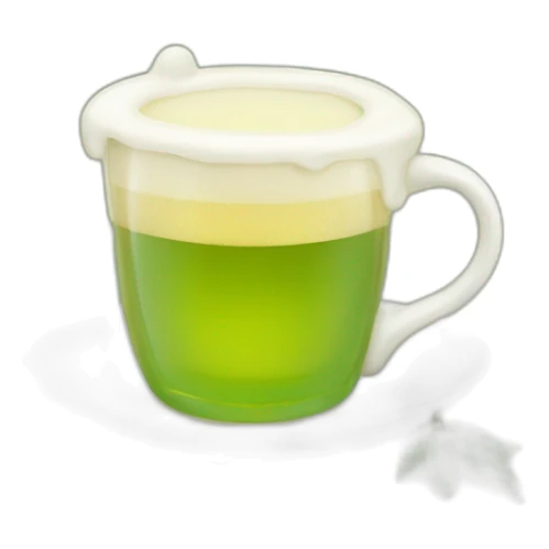 Beer goes well with green tea in a teacup sticker