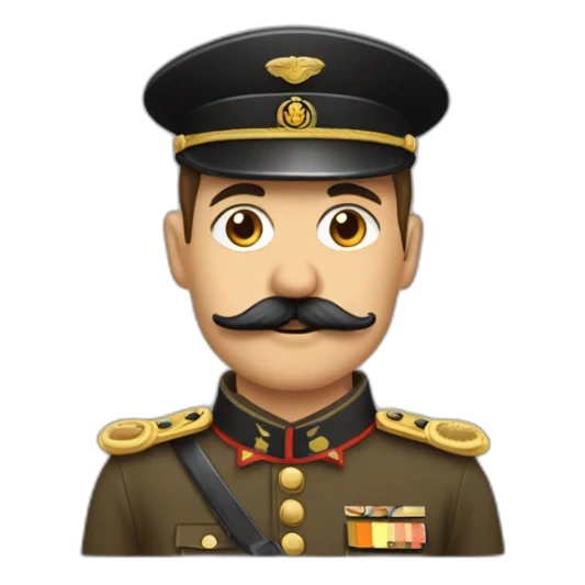 Soldat allemand SA brun petite moustache sticker