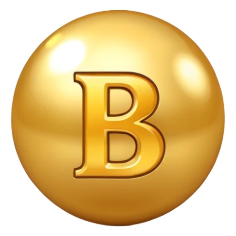Create a golden ball emote using the initials B, E. From Belle Essence (name of a clothing shop) sticker