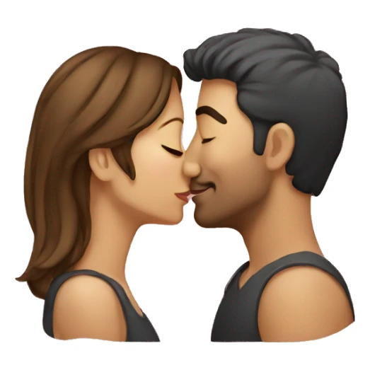man kissing woman sticker
