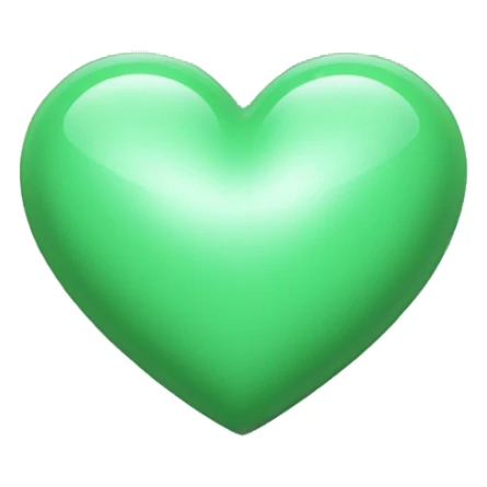 A heart in seaform green colour sticker
