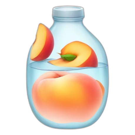 Peach water sticker