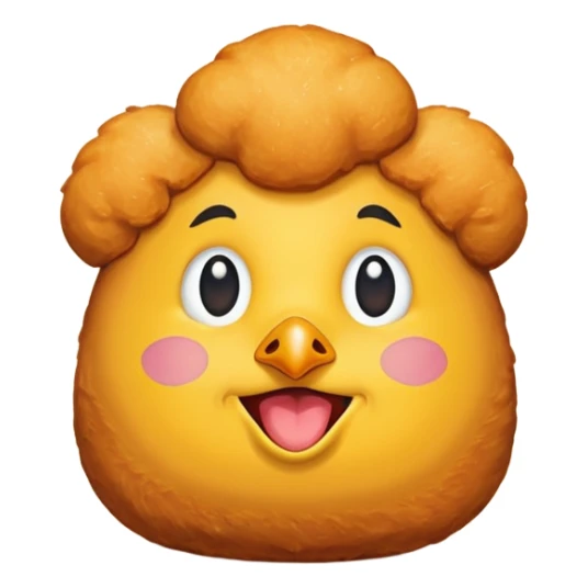 Make an emoji of a chicken nugget sticker