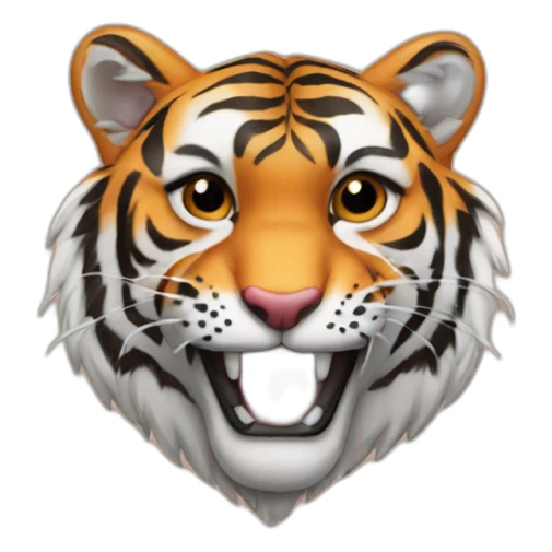 tiger and a heart sticker