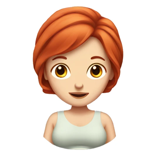 Pregnant lady with red hair sticker