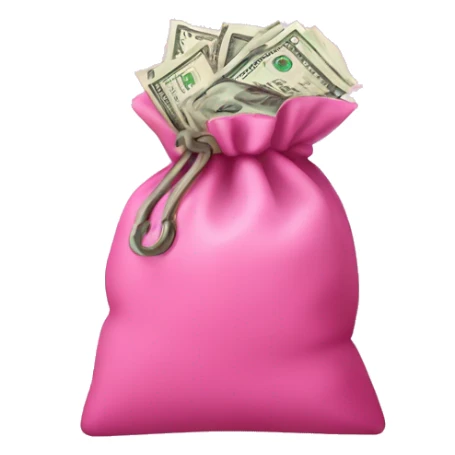 Pink bag full of moneyi sticker