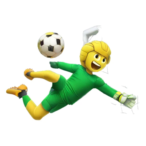 football goal keeper saving a goal sticker