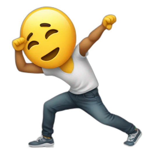 personne qui fait un dab sticker