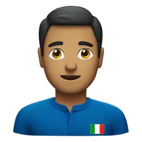 dark blue shirt that says italia on it sticker