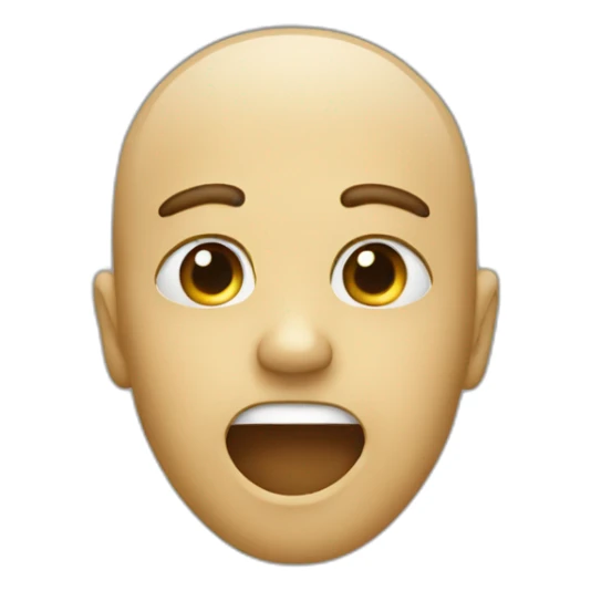 a face with a finger on his mouth sticker