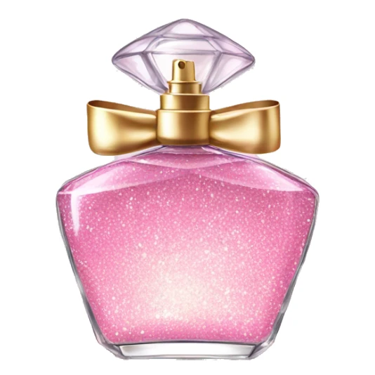 Fairy light pink perfume glitter with bow sticker