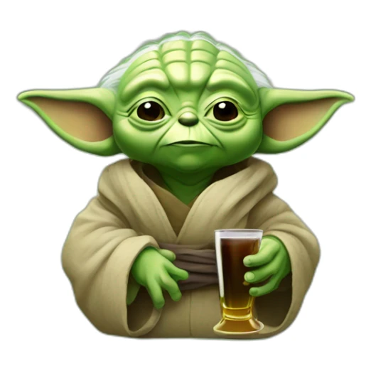 Yoda alcohol sticker