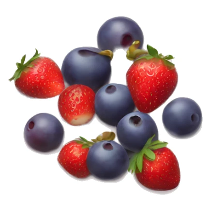 fruit yogurt bowl with strawberries and grapes sticker