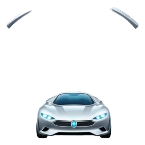 Flying cars zoom through luminous skyways sticker