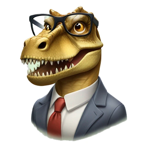 Tyrannosaurus rex wearing glasses, gambling sticker