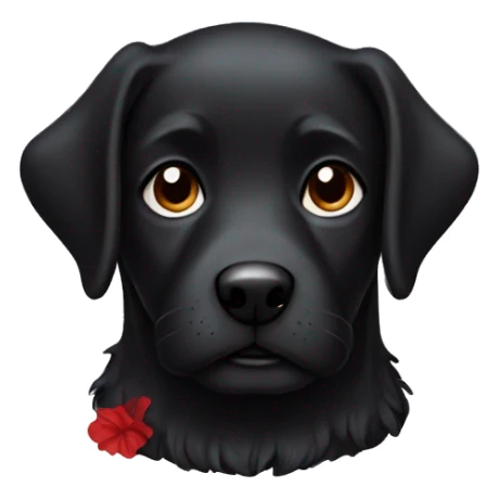 black dog wearing a red dress sticker