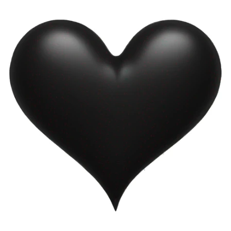 Black heart sticker