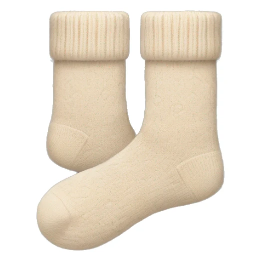 Pair of cozy winter socks beige sticker