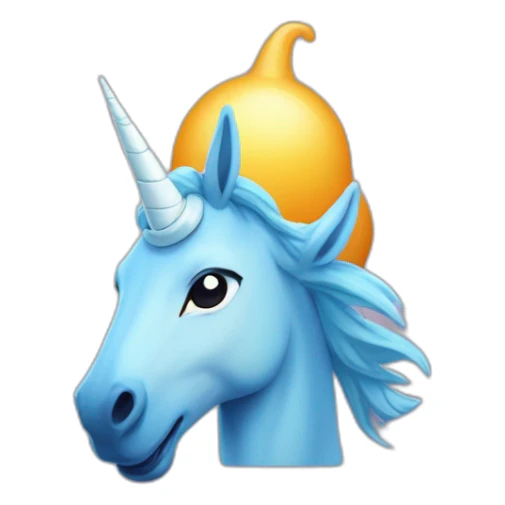 Une licorne sur le logo medadom sticker
