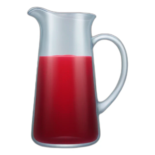 glass pitcher of red juice sticker